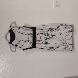 Aqua Midi art deco splatter dress